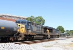 CSX 73 & 3384 lead train M410-22 past the station